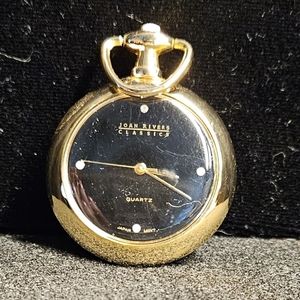 Joan Rivers classics vintage quartz pocket watch necklace pendant